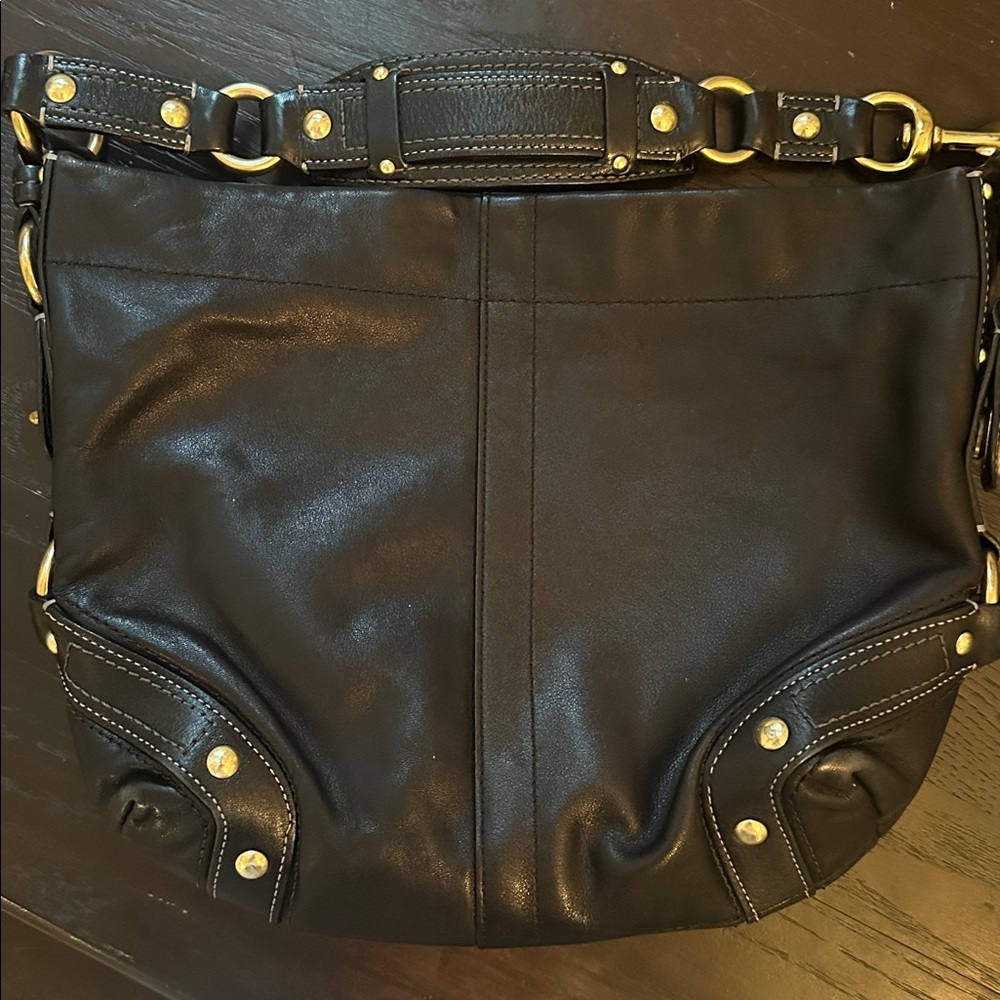 VINTAGE COACH LEATHER BAG - Picture 4 of 4